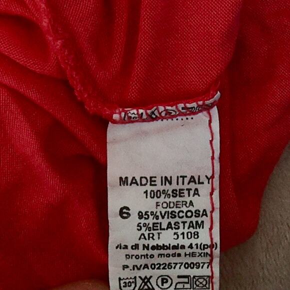 Pura seta Silk Pink cold shoulder Angel Shirt/Dress size 6 S - Picture 6 of 6